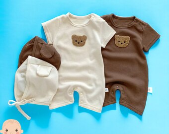 Spring Newborn Romper - Spring Bear Romper for Toddler - Newborn Spring Romper - Cute Bear Romper - Newborn Toddler Romper for Spring Gift