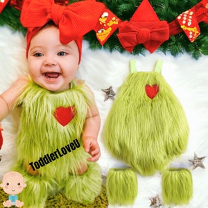 Who Stole - Pijamas familiares a juego de Navidad para bebé, niño y niña,  unisex, para Grinch (12 meses) rojo, Rojo 