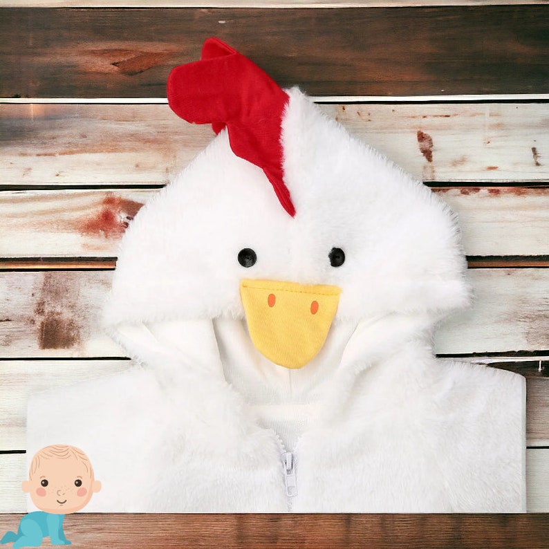 Nouveau-né poussin bébé barboteuse mignon en peluche nouveau-né poulet Costume nouveau-né chaud polaire body enfant en bas âge poulet Costume nouveau-né poussin body image 5