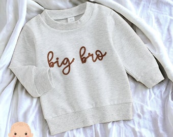 Big Brother Sweatshirt, Nieuwe Baby Aankondiging, Zwangerschap Aankondiging, Pasgeboren Sweatershirt, Baby Sweatshirt, Peuter Baby Sweatshirt Cadeau