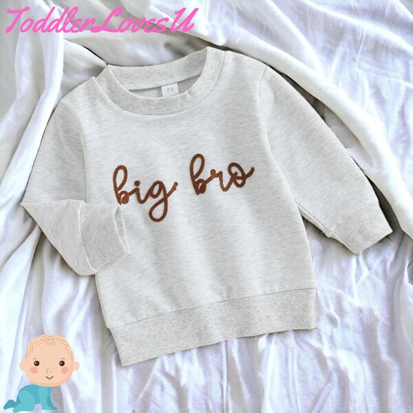 Big Brother Sweatshirt, New Baby Announcement, Pregnancy Announcement, Newborn Sweatershirt, Baby Sweatshirt, Toddler Baby Sweatshirt Gift