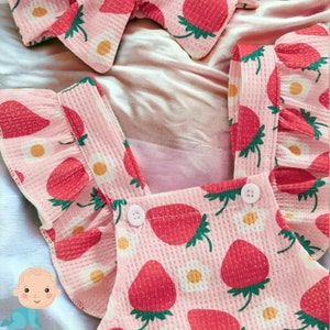 Summer Baby Bodysuit, Flower Print Summer Baby Dress, Summer Baby Clothing, Girls Baby Bodysuit, Summer Baby Girls Bodysuit, Summer Clothing image 5