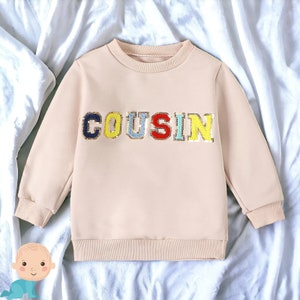 Gestickter Cousin Pullover Pullover, Cousin Pullover, Sibling Pullover, Baby Cousin Pullover, Kinder Cousing Pullover, Geschwister Pullover Kinder Geschenk Bild 5