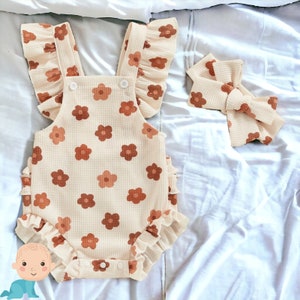 Summer Baby Bodysuit, Flower Print Summer Baby Dress, Summer Baby Clothing, Girls Baby Bodysuit, Summer Baby Girls Bodysuit, Summer Clothing D