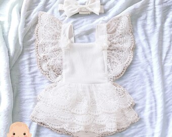 Robe bébé en maille Robe d'été pour bébé Robe d'été pour nouveau-né Robe d'été Robe d'été en maille Body bébé d'été Body nouveau-né Vêtements d'été