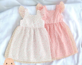 Vestido de verano para niña, vestido de princesa con volantes florales, vestido de verano para niños pequeños, vestido de verano para niñas, vestido de verano para niñas, regalo de princesa para ella