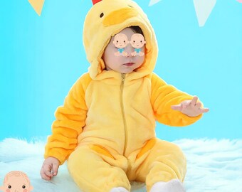 Mono de pollo para bebé, mameluco de pollo para niño pequeño, traje de pollo para bebé, traje de pollo para bebé, disfraz de animal para niño pequeño, regalo de animal para niño pequeño