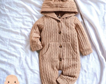 Barboteuse pour bébé en tricot torsadé Barboteuse pour bébé nouveau-né combinaison en tricot à manches longues Barboteuse en tricot hiver barboteuse pour bébé automne barboteuse pour bébé cadeau