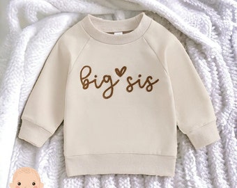 Big Sister Sweater - Big Sister Sweatshirt - Big Sister Clothes - Big Sister Gift - Big Sister Clothes Gift - Sibling Gift - Baby Sweater