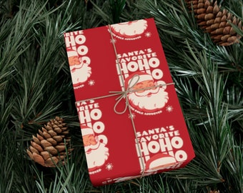 Unique Eco-Friendly Xmas Wrapping Paper | Fun Santa Claus Paper for Christmas Gift & Secret Santa