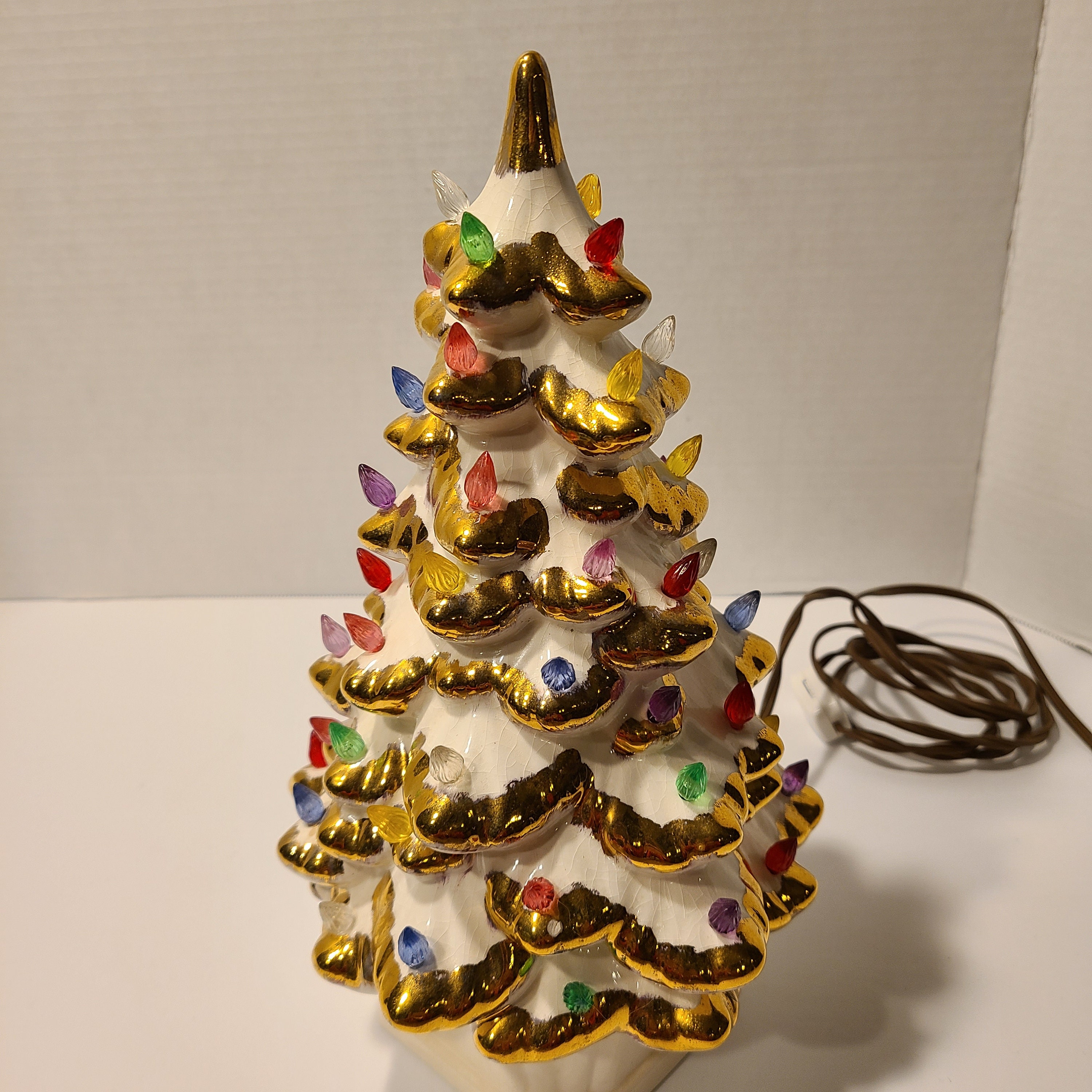 Vintage Ceramic Table Top Christmas Tree Etsy