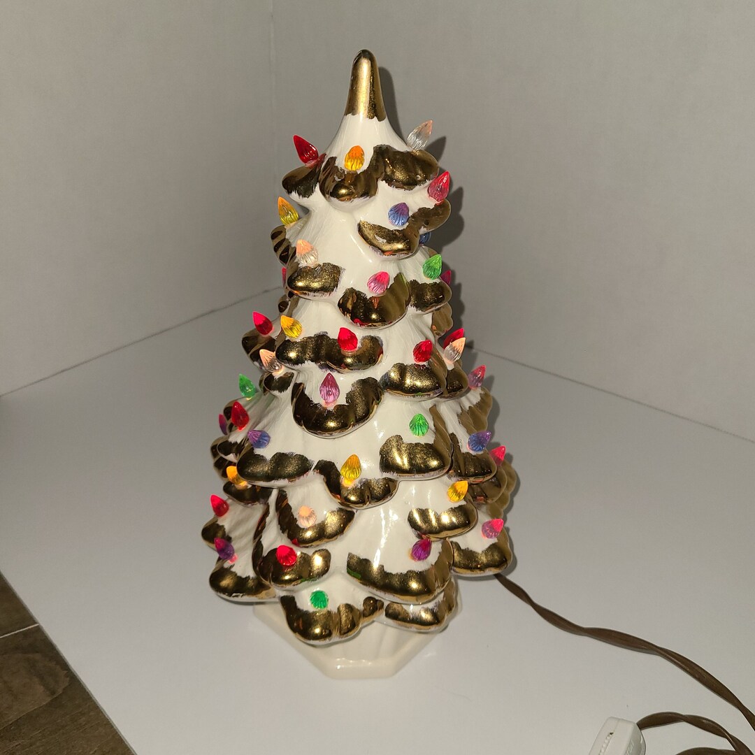 Vintage Ceramic Table Top Christmas Tree Etsy