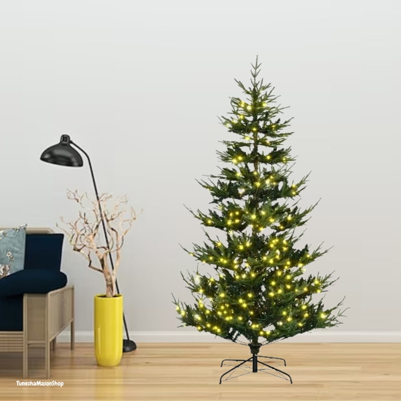 Prelit 8foot Artificial Christmas Tree With 1026 Realistic Etsy