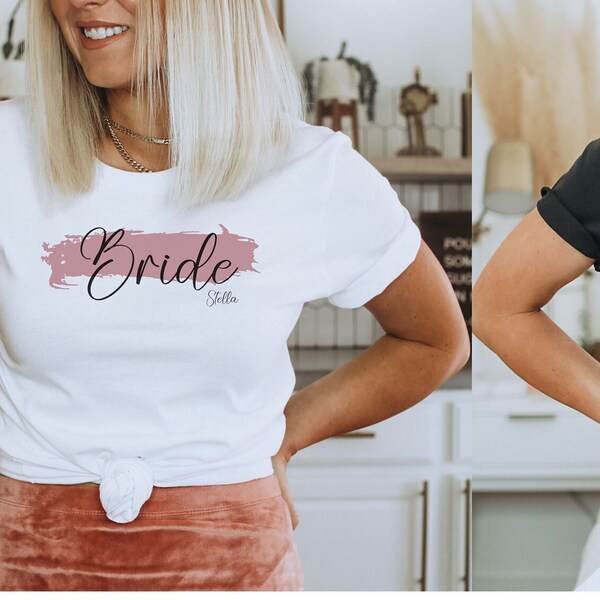 Custom Bachelorette Party Shirts Team Bride Girls Trip Group Shirt She Said Yes Weekend Bridal Shower Gifts Bridesmaid Tshirt Bach Bride Tee