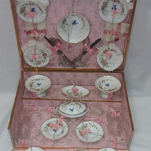 French Dolls Porcelain Dinner Service Limoge