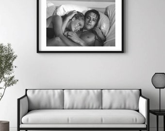 Photo Affiche de Romy Schneider et Alain Delon dans le film "La Piscine"  - tirage sur papier photo lustré 260g/m2