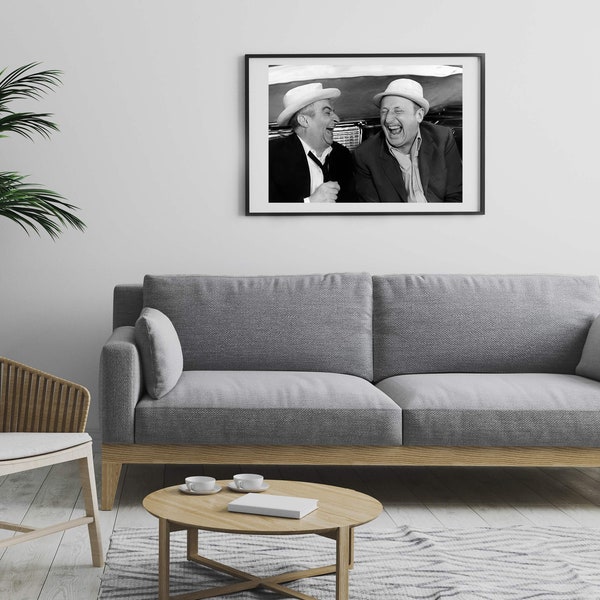 Photo Affiche de Louis de Funès et Bourvil dans le film » Le Corniaud » en 1964 - tirage sur papier photo lustré 260g/m2