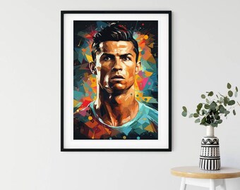 Photo Affiche Poster de Cristiano Ronaldo Pop Art - tirage sur papier photo lustré 260g