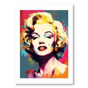 Affiche de Marylin Monroe Pop Art tirage sur papier photo lustré 260g/m2 Oui