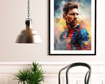 Photo Affiche Poster de Lionel Messi  - tirage sur papier photo lustré 260g