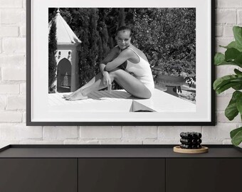 Photo Affiche de Romy Schneider dans le film "La Piscine" en 1968 - tirage sur papier photo lustré 260g/m2