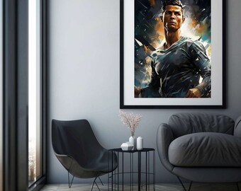 Photo Affiche Poster de Cristiano Ronaldo - tirage sur papier photo lustré 260g