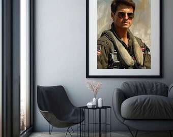 Affiche Portrait Tom Cruise - tirage sur papier photo lustré 260g/m2