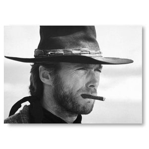 Photo Affiche noir et blanc de Clint Eastwood tirage sur papier photo lustré 260g/m2 Non