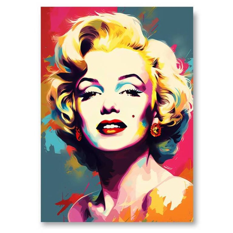 Affiche de Marylin Monroe Pop Art tirage sur papier photo lustré 260g/m2 Non