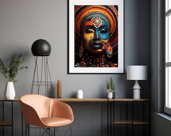 Photo Affiche d'une femme africaine - tirage sur papier photo lustré 260g/m2