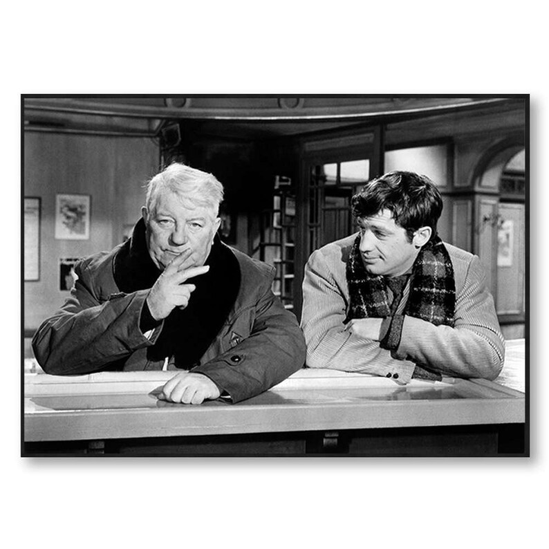 Photo Affiche de Jean Gabin et Jean Paul Belmondo dans le film Un singe en hiver tirage sur papier photo lustré 260g/m2 image 5