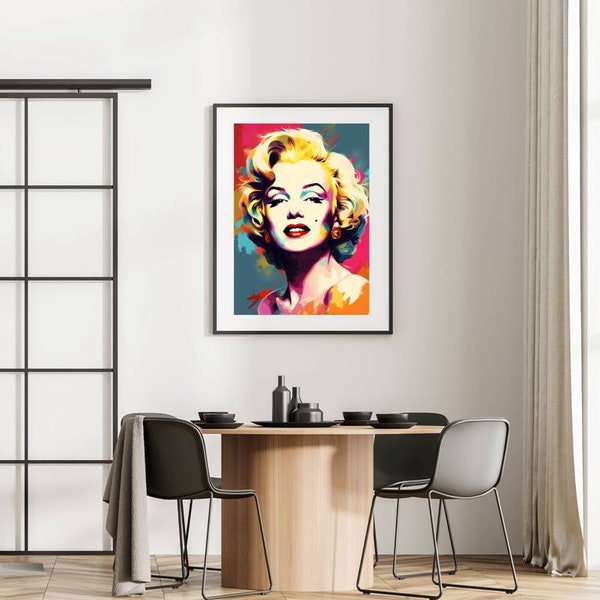 Affiche de Marylin Monroe Pop Art - tirage sur papier photo lustré 260g/m2