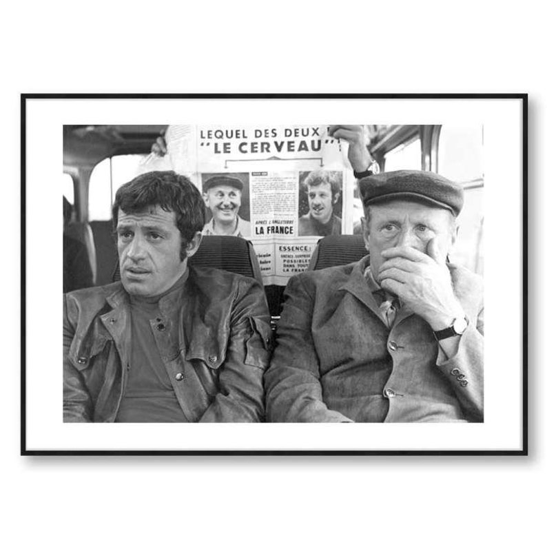 Photo Affiche de Jean Paul Belmondo et Bourvil dans le film Le Cerveau tirage sur papier photo lustré 260g/m2 image 5