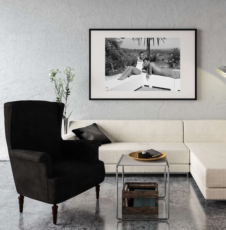 Photo Affiche de Romy Schneider et Alain Delon dans le film La Piscine en 1968 tirage sur papier photo lustré 260g/m2 image 1