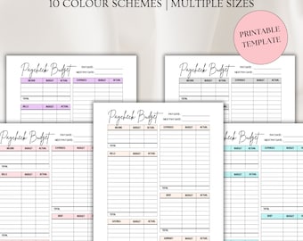 Paycheck Budget Overview Printable Template, Paycheck Budget Printable, Budget Binder, Budget Planner, Budget Template A4 A5 Letter PDF