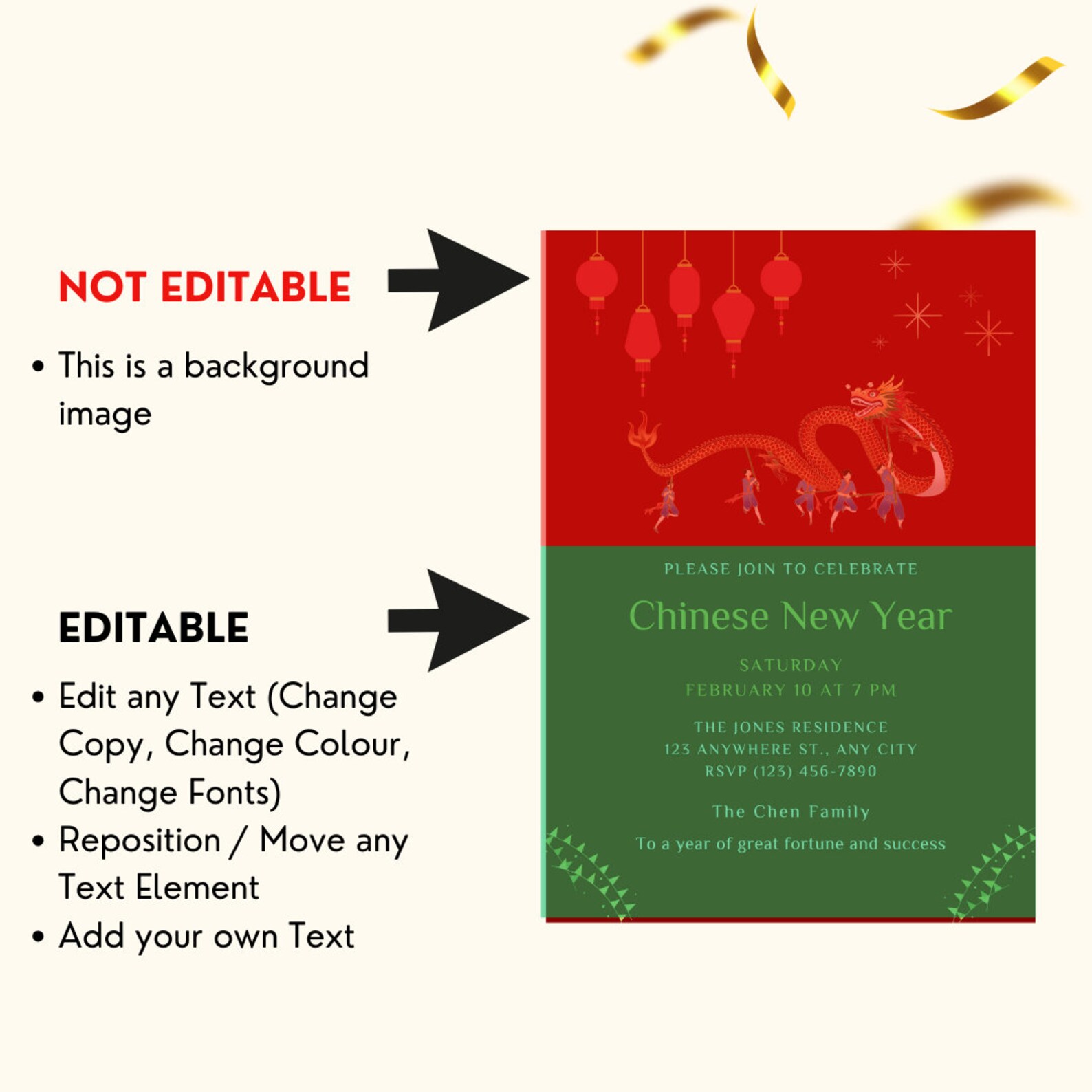 chinese new year invitation letter sample