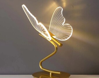 Lámpara de mariposa encantadora Lámpara hecha a mano