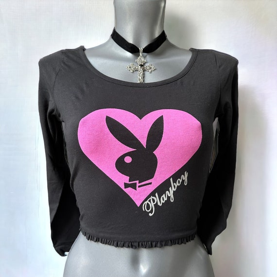 SALE Reworked Playboy Baby Tee - Brand New Y2k 2000s Stock SALE Reworked Playboy Baby Tee - Brand New Y2k 2000s Stock