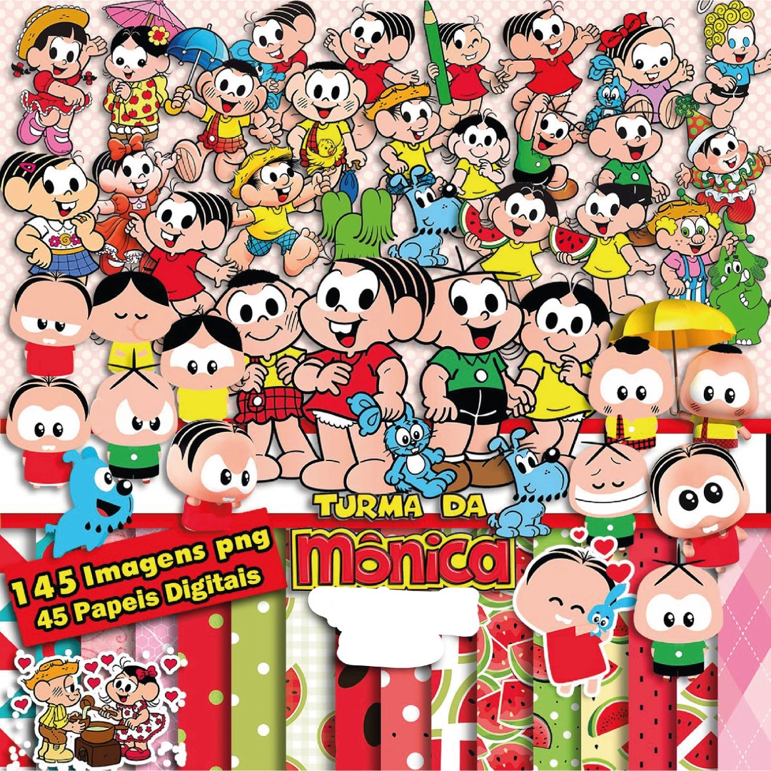 Turma Da Monica Clipart Turma Da Monica Paper Turma Da Monica Digital ...