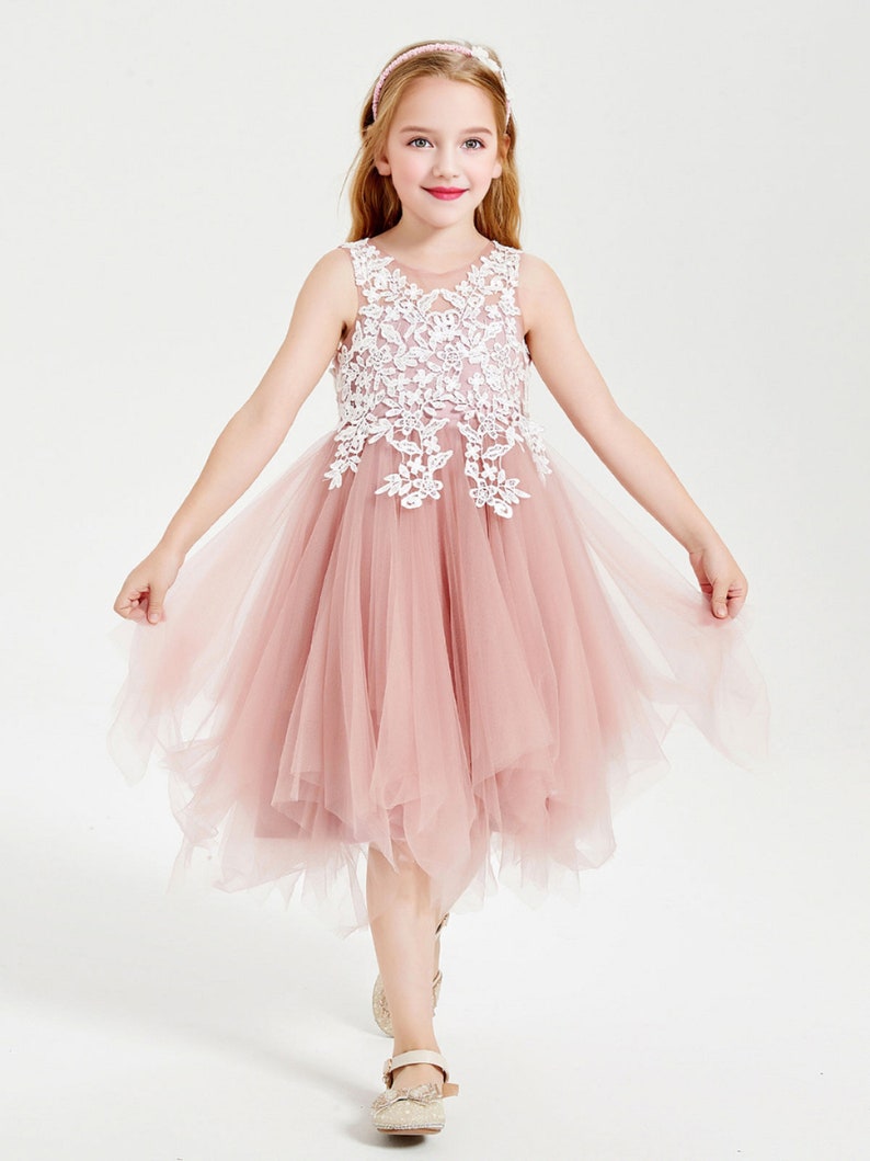 Short Tulle Girl Dress, Toddler Flower Girl Dress,baptism Christening