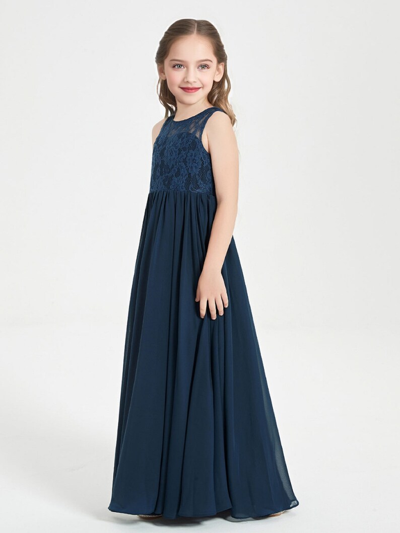Navy Blue Party Formal Flower Girl Dress, Baby Wedding Dress, Toddler