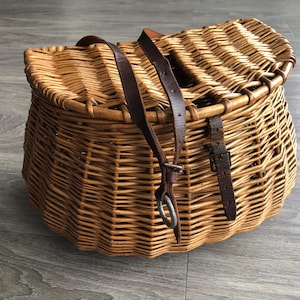 Fine Wicker Creel, Antique Trout Fishing Basket