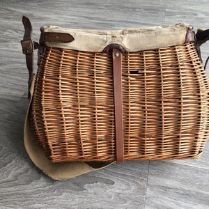 Wicker Creel & Canvas Bag, Forellenangeln 'Brady' Typ
