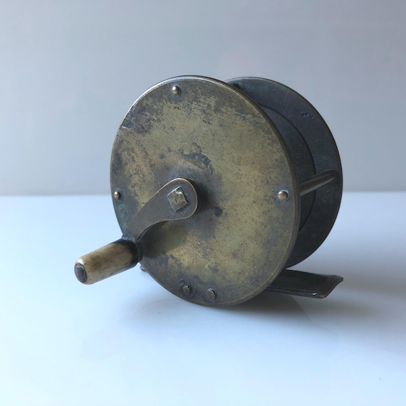 antique brass fishing reel Redington Classic Trout Brass English Fly Fishing Reel