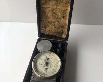 Dr Horns Patent Tachometer 8b mit Eichengehäuse, Geo Thomas & Co Manchester