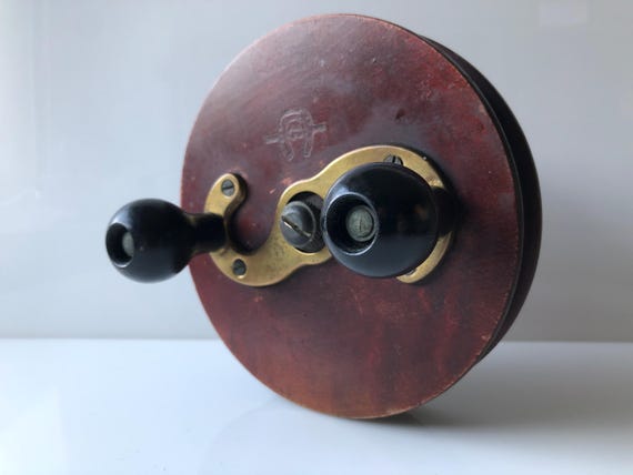 Ancien Moulinet De Pêche En Mer En Bois - 6 Pouces - Vintage UK