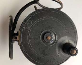 Antike Malloch Sidecast Angelrolle zum Lachsangeln 1890'er Jahre