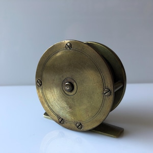 2 1/2&quot; Brass Plate Wind Antique Trout Fishing Reel