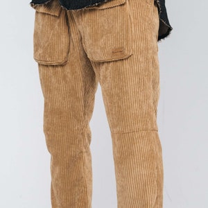 Handmade Men's Corduroy Pants, Wide Leg Pants, Linen Trousers, Winter Corduroy Straight Pants, Lounge Pants, Gift For Him