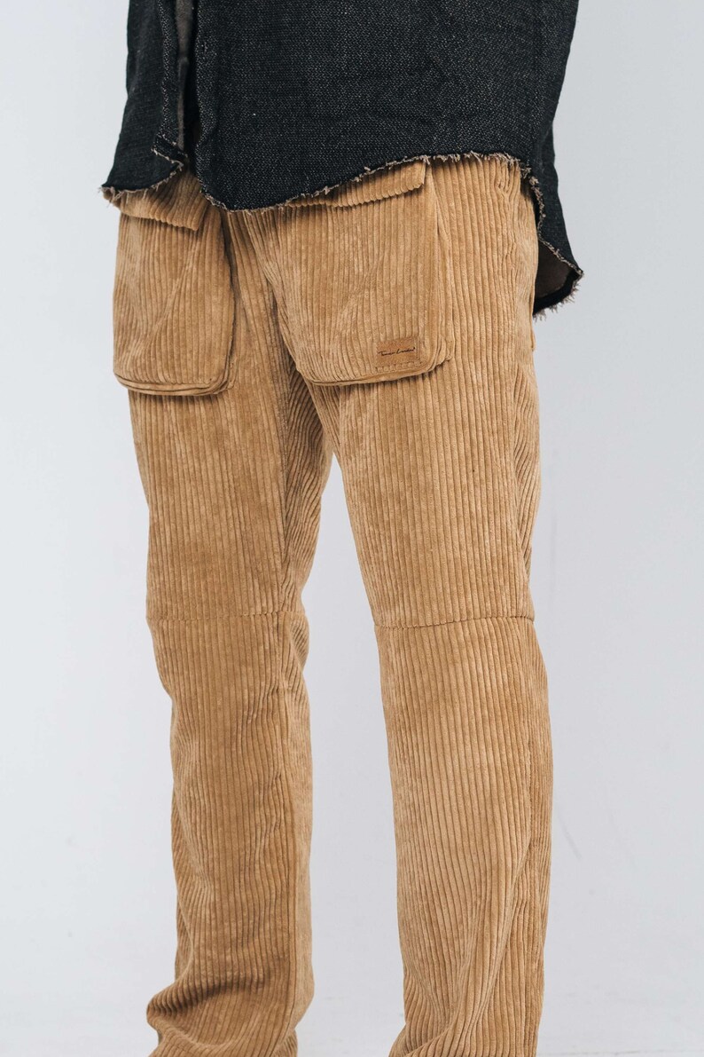 Handmade Men's Corduroy Pants, Wide Leg Pants, Linen Trousers, Winter Corduroy Straight Pants, Lounge Pants, Gift For Him